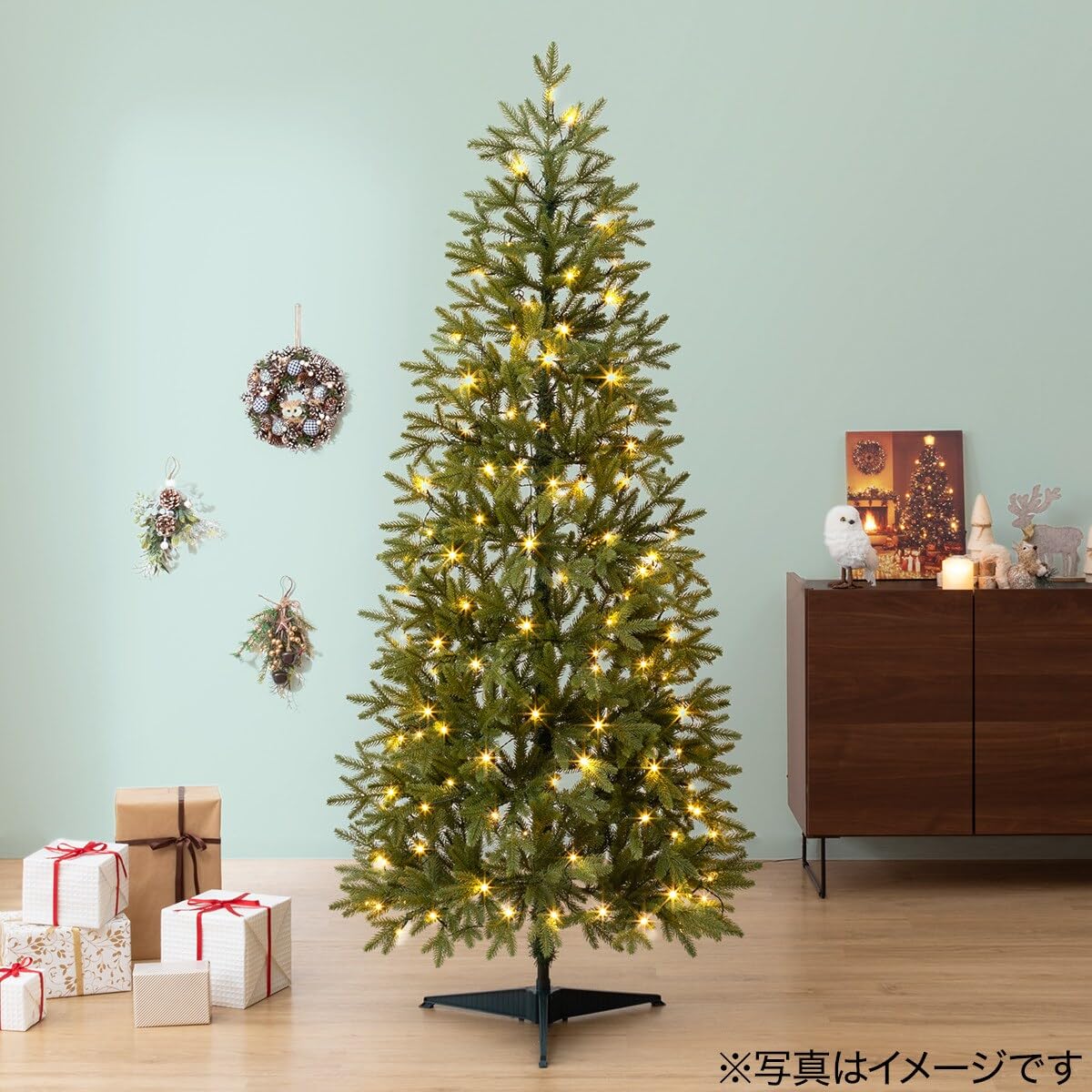 Amazon.co.jp: ニトリ(NITORI) プレライトツリー n3GW 180cm グリーン